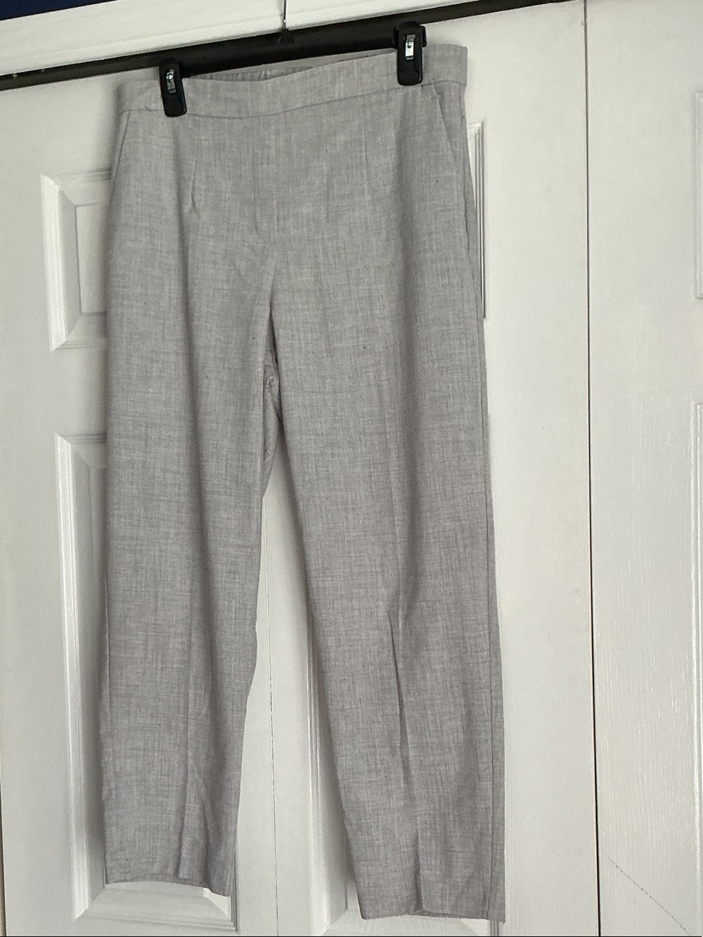 Dynamite Light Gray Straight-Leg Dress Pants